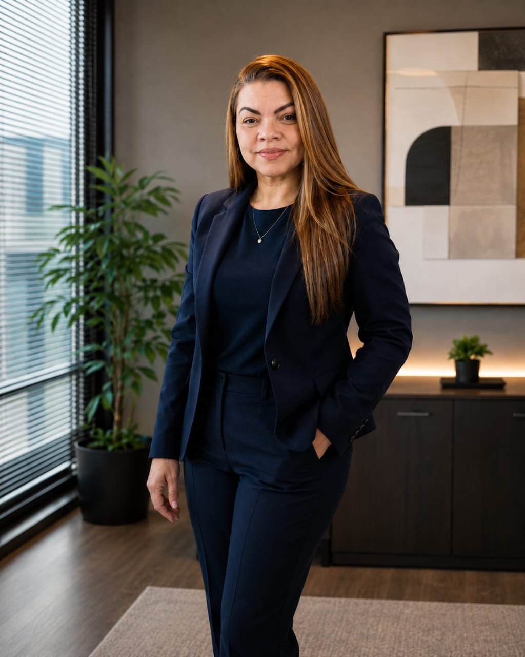 Jordana Romão no escritório